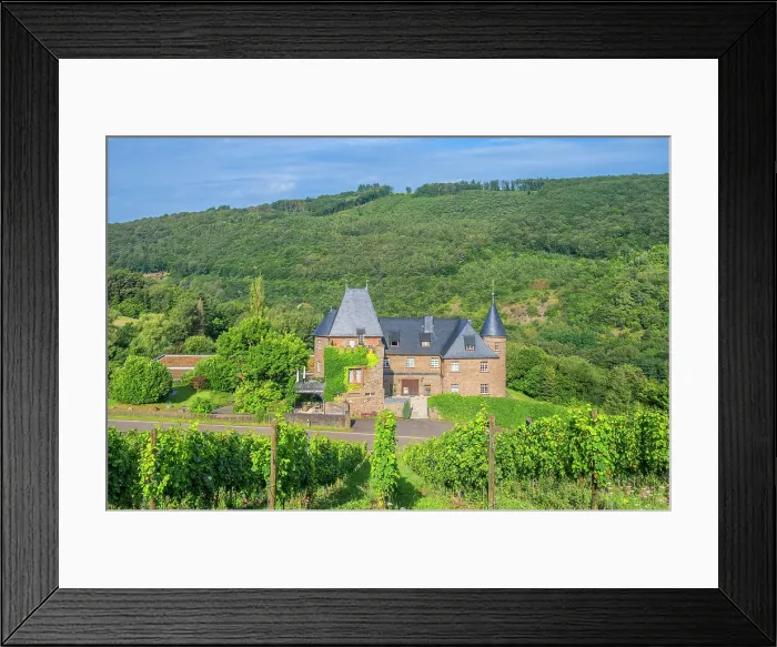 Framed Print : Reichsgraf von Kesselstatt winery Marienlay, Morcheid, Ruwer valley, Rhineland-Palatinate, Germany Framed Print : Reichsgraf von Kesselstatt winery Marienlay, Morcheid, Ruwer valley, Rhineland-Palatinate, Germany