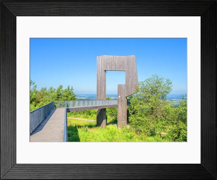 Framed Print : Wndklang sculpture on the Erbeskopf summit, Hunsruck National Park, Rhineland-Palatinate, Germany Framed Print : Wndklang sculpture on the Erbeskopf summit, Hunsruck National Park, Rhineland-Palatinate, Germany