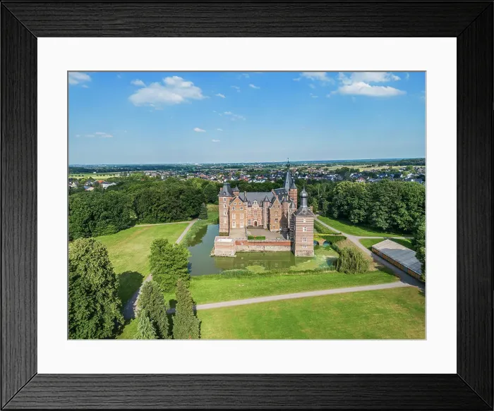 Framed Print : Aerial View at Merode castle near Duren, North Rhine-Westphalia, Germany Framed Print : Aerial View at Merode castle near Duren, North Rhine-Westphalia, Germany