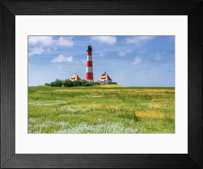 Framed Print : Germany, North Sea coast, Schleswig-Holstein, Westerhever lighthouse Framed Print : Germany, North Sea coast, Schleswig-Holstein, Westerhever lighthouse