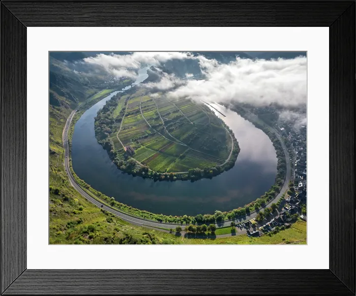 Framed Print : Germany, Rhineland Palatinate, Mosel river, Bremm village