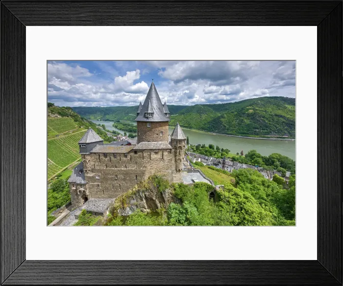 Framed Print : Germany, Rhineland Palatinate, Bacharach village, Strahleck castle, Rhine river Framed Print : Germany, Rhineland Palatinate, Bacharach village, Strahleck castle, Rhine river