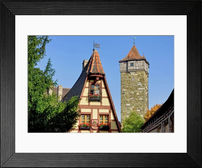 Framed Print : Germany, Bavaria, Rothenburg ob der Tauber town Framed Print : Germany, Bavaria, Rothenburg ob der Tauber town