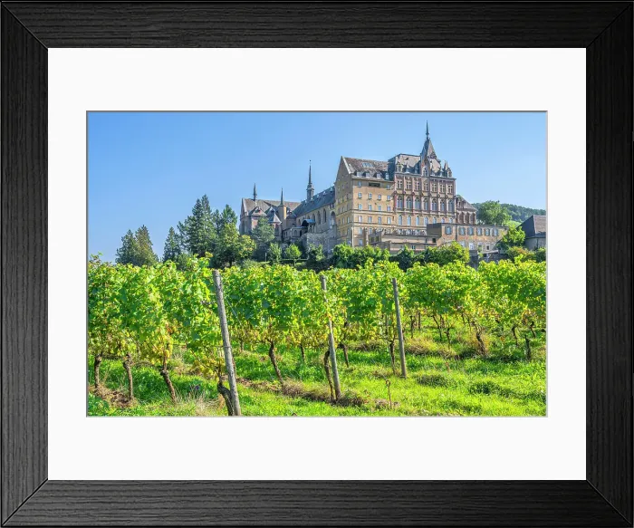 Framed Print : View to the Calvarienberg school, Ahrweiler, Bad Neuenahr, Ahr valley, Eifel, Rhineland-Palatinate, Germany Framed Print : View to the Calvarienberg school, Ahrweiler, Bad Neuenahr, Ahr valley, Eifel, Rhineland-Palatinate, Germany