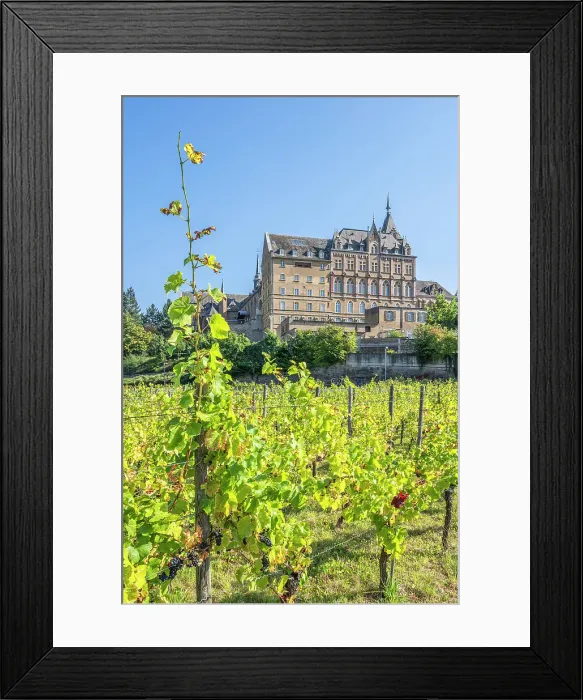 Framed Print : View to the Calvarienberg school, Ahrweiler, Bad Neuenahr, Ahr valley, Eifel, Rhineland-Palatinate, Germany Framed Print : View to the Calvarienberg school, Ahrweiler, Bad Neuenahr, Ahr valley, Eifel, Rhineland-Palatinate, Germany