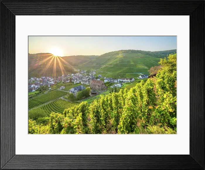 Framed Print : Sunset at Mayschoss, Ahr valley, Eifel, Rhineland-Palatinate, Germany Framed Print : Sunset at Mayschoss, Ahr valley, Eifel, Rhineland-Palatinate, Germany