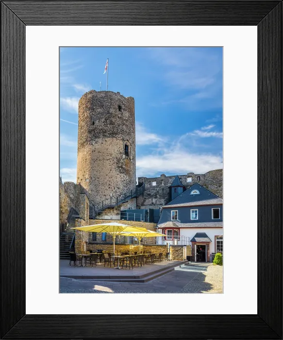 Framed Print : Restaurant at Landshut Castle, Bernkastel-Kues, Mosel, Rhineland-Palatinate, Germany Framed Print : Restaurant at Landshut Castle, Bernkastel-Kues, Mosel, Rhineland-Palatinate, Germany