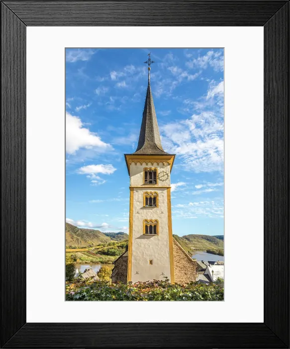 Framed Print : Church of St. Laurentius in Bremm, Mosel, Rhineland-Palatinate, Germany Framed Print : Church of St. Laurentius in Bremm, Mosel, Rhineland-Palatinate, Germany