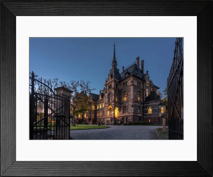 Framed Print : Castle Lieser at blue hour, Lieser, Mosel, Rhineland-Palatinate, Germany Framed Print : Castle Lieser at blue hour, Lieser, Mosel, Rhineland-Palatinate, Germany