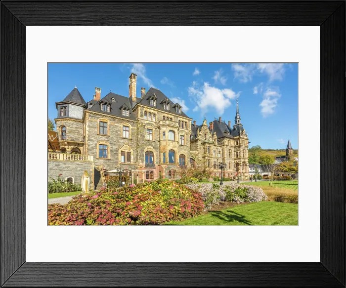 Framed Print : Lieser Castle and Park, Lieser, Mosel, Rhineland-Palatinate, Germany