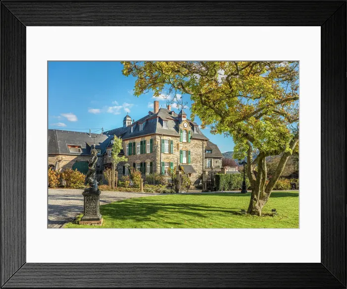 Framed Print : Weingut von Schloss Lieser, Lieser, Mosel, Rhineland-Palatinate, Germany