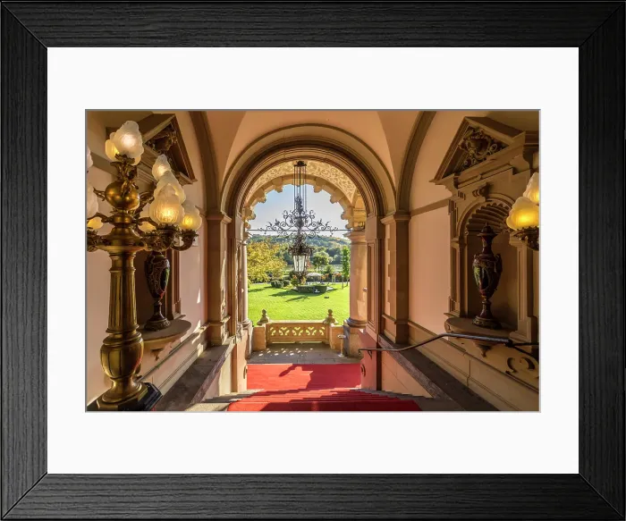 Framed Print : Magnificent entrance portal of Lieser Castle, Lieser, Mosel, Rhineland-Palatinate, Germany Framed Print : Magnificent entrance portal of Lieser Castle, Lieser, Mosel, Rhineland-Palatinate, Germany