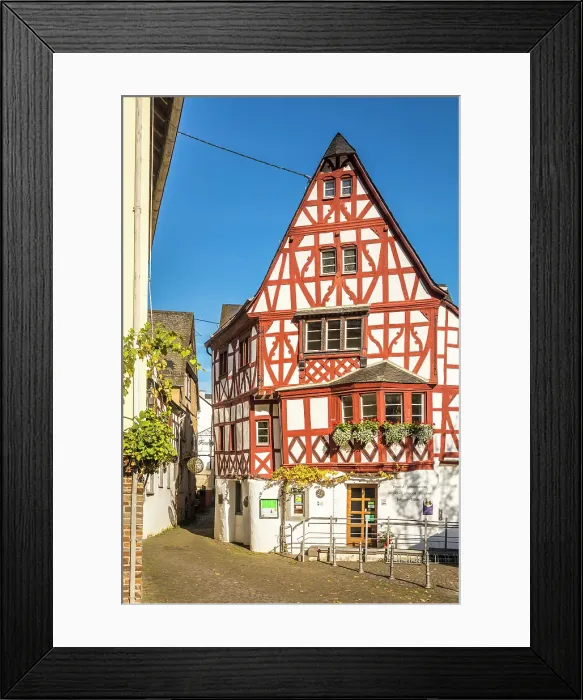 Framed Print : Historic houses in the old town of Ediger, Ediger-Eller, Mosel, Rhineland-Palatinate, Germany Framed Print : Historic houses in the old town of Ediger, Ediger-Eller, Mosel, Rhineland-Palatinate, Germany