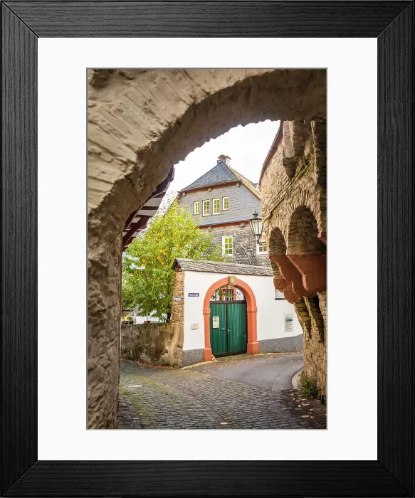 Framed Print : Historic houses in the old town of Ediger, Ediger-Eller, Mosel, Rhineland-Palatinate, Germany Framed Print : Historic houses in the old town of Ediger, Ediger-Eller, Mosel, Rhineland-Palatinate, Germany