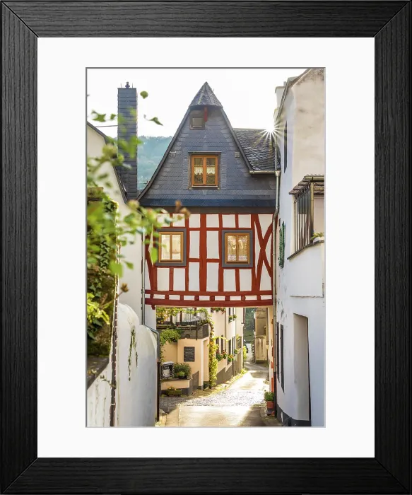 Framed Print : Historic houses in the old town of Ediger, Ediger-Eller, Mosel, Rhineland-Palatinate, Germany Framed Print : Historic houses in the old town of Ediger, Ediger-Eller, Mosel, Rhineland-Palatinate, Germany