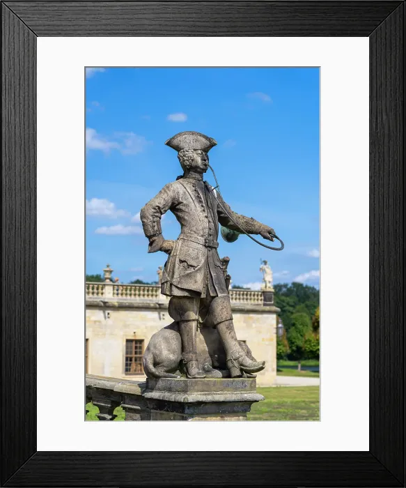 Framed Print : Statue at Moritzburg Castle against sky in Dresden, Saxony, Germany Framed Print : Statue at Moritzburg Castle against sky in Dresden, Saxony, Germany