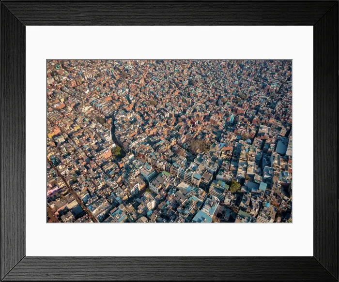 Framed Print : Aerial view of historical and tourist attractions capital city New Delhi, India Framed Print : Aerial view of historical and tourist attractions capital city New Delhi, India