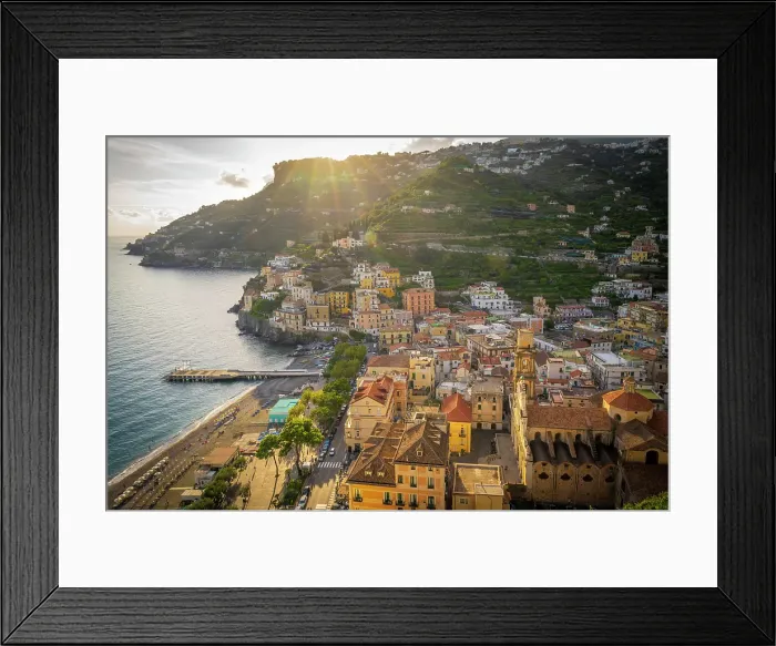 Framed Print : europe, Italy, Campania. Minori, the little town on the Amalfi coast Framed Print : europe, Italy, Campania. Minori, the little town on the Amalfi coast