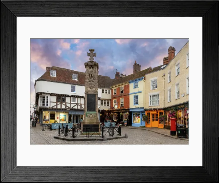 Framed Print : Buttermarket Square, Canterbury, Kent, England, United Kingdom