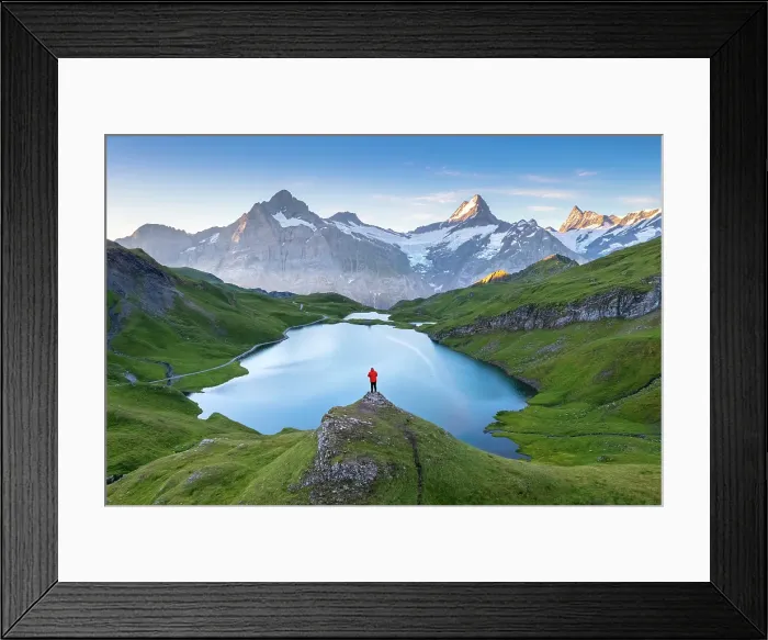 Framed Print : Bachalpsee lake during a summer sunrise. Grindelwald, Berner Oberland, Switzerland Framed Print : Bachalpsee lake during a summer sunrise. Grindelwald, Berner Oberland, Switzerland