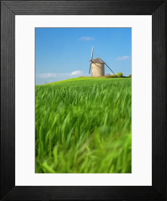 Framed Print : An old windmill in the countryside near Le Mont Saint Michel. Normandy, Manche, Avranches, Pontorson, France Framed Print : An old windmill in the countryside near Le Mont Saint Michel. Normandy, Manche, Avranches, Pontorson, France