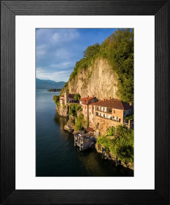 Framed Print : Santa Caterina del Sasso Ballaro monastery, overlooking Lake Maggiore, Leggiuno, Varese Province, Lombardy, Italy Framed Print : Santa Caterina del Sasso Ballaro monastery, overlooking Lake Maggiore, Leggiuno, Varese Province, Lombardy, Italy