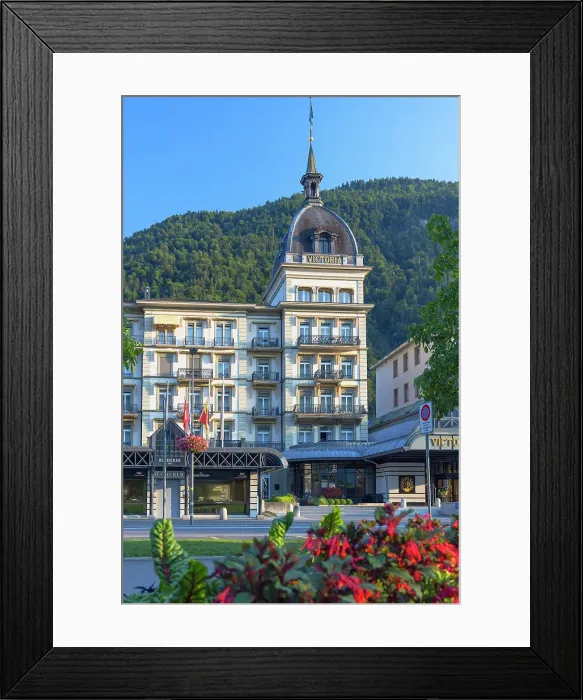 Framed Print : Victoria Jungfrau Grand Hotel, Interlaken, Switzerland
