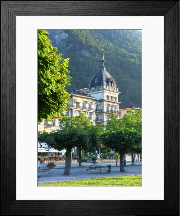 Framed Print : Victoria Jungfrau Grand Hotel, Interlaken, Switzerland
