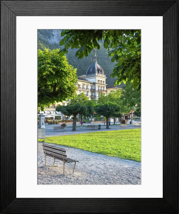 Framed Print : Victoria Jungfrau Grand Hotel, Interlaken, Switzerland