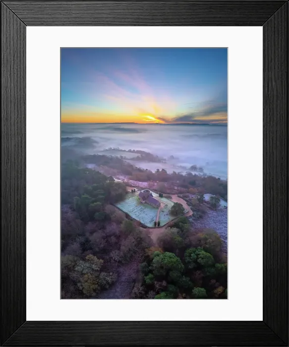 Framed Print : St. Martha's Church on the Pilgrims Way, North Downs, Surrey, England, UK Framed Print : St. Martha's Church on the Pilgrims Way, North Downs, Surrey, England, UK