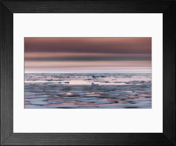 Framed Print : Sea ice floating in Eastern Greenland