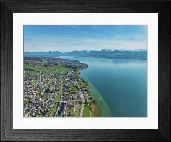 Framed Print : Aerial view of the city of Zurich in the winter morning, Switzerland Framed Print : Aerial view of the city of Zurich in the winter morning, Switzerland