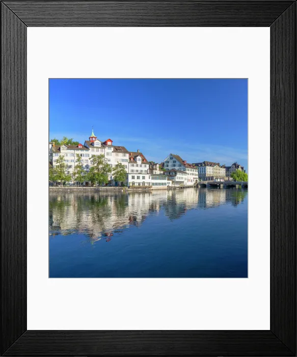 Framed Print : Lindenhof and Limmat River, Zurich, Switzerland Framed Print : Lindenhof and Limmat River, Zurich, Switzerland