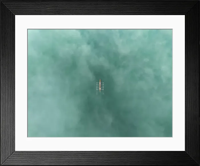 Framed Print : Aerial view of rowing boat in the Zurich lake in Zurich, Switzerland Framed Print : Aerial view of rowing boat in the Zurich lake in Zurich, Switzerland