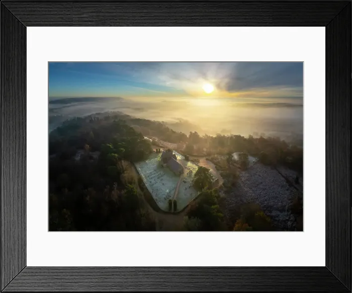 Framed Print : St. Martha's Church on the Pilgrims Way, North Downs, Surrey, England, UK Framed Print : St. Martha's Church on the Pilgrims Way, North Downs, Surrey, England, UK