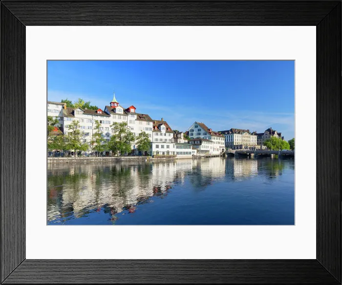 Framed Print : Lindenhof Quarter and Limmat River, Zurich, Switzerland Framed Print : Lindenhof Quarter and Limmat River, Zurich, Switzerland