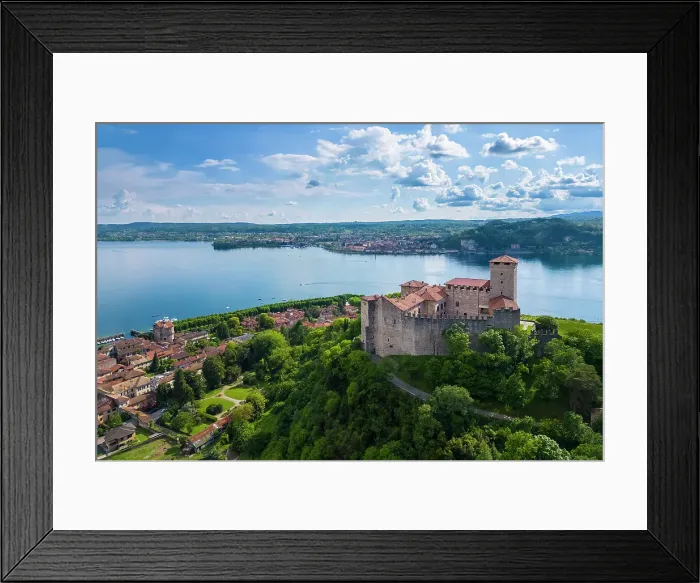 Framed Print : fortress called Rocca di Angera. Angera, Lake Maggiore, Varese district, Lombardy, Italy Framed Print : fortress called Rocca di Angera. Angera, Lake Maggiore, Varese district, Lombardy, Italy