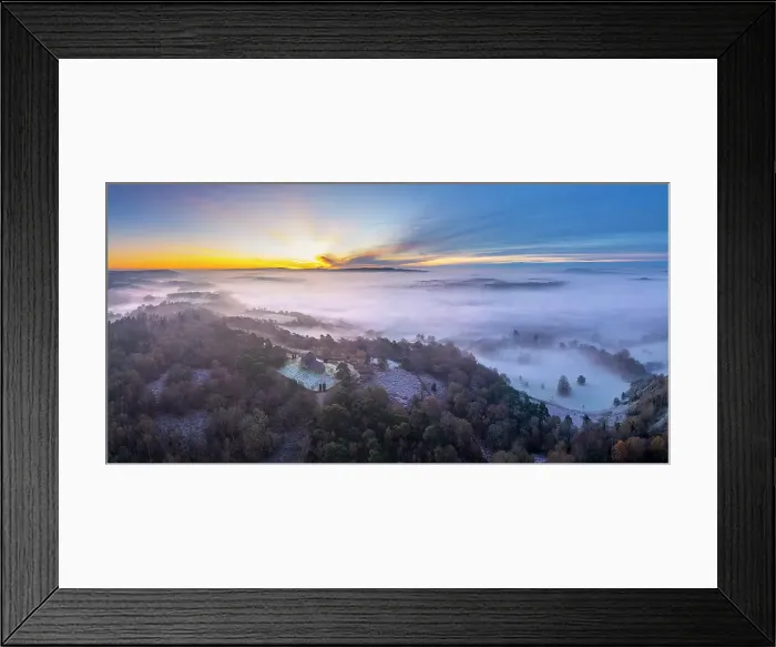 Framed Print : St. Martha's Church on the Pilgrims Way, North Downs, Surrey, England, UK