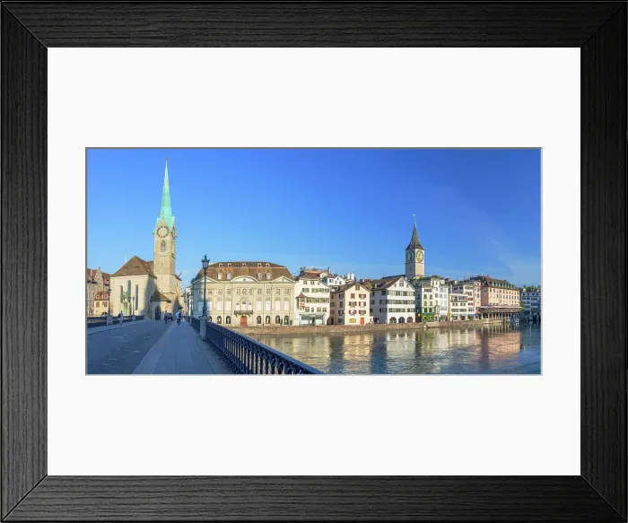 Framed Print : Lindenhof and Limmat River, Zurich, Switzerland Framed Print : Lindenhof and Limmat River, Zurich, Switzerland