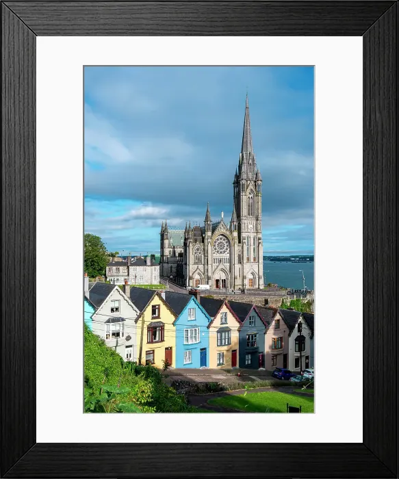 Framed Print : Colorful houses of Cobh, Ireland Framed Print : Colorful houses of Cobh, Ireland
