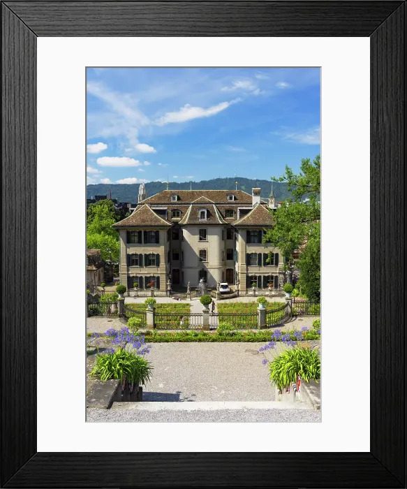 Framed Print : Rechberg Garden and house, Zurich, Switzerland Framed Print : Rechberg Garden and house, Zurich, Switzerland