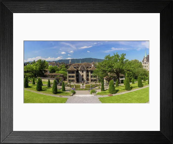 Framed Print : Rechberg Garden and house, Zurich, Switzerland Framed Print : Rechberg Garden and house, Zurich, Switzerland