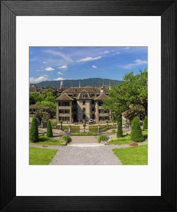 Framed Print : Rechberg Garden and house, Zurich, Switzerland