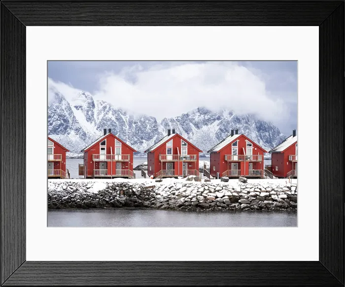 Framed Print : Red cabins (rorbu), Svolvaer, Vagan, Austagoy, Nordland, Lofoten, Norway Framed Print : Red cabins (rorbu), Svolvaer, Vagan, Austagoy, Nordland, Lofoten, Norway