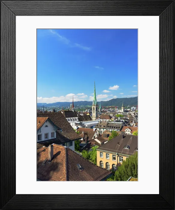 Framed Print : City skyline, Zurich, Switzerland Framed Print : City skyline, Zurich, Switzerland