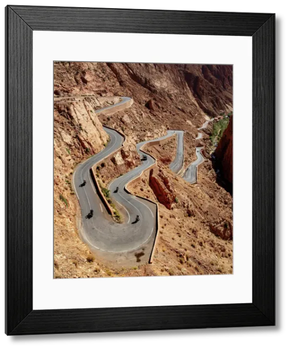 Framed Print : Famous winding road, Dades Gorge, Tinghir Province, near Boumalne Dades, Morocco Framed Print : Famous winding road, Dades Gorge, Tinghir Province, near Boumalne Dades, Morocco
