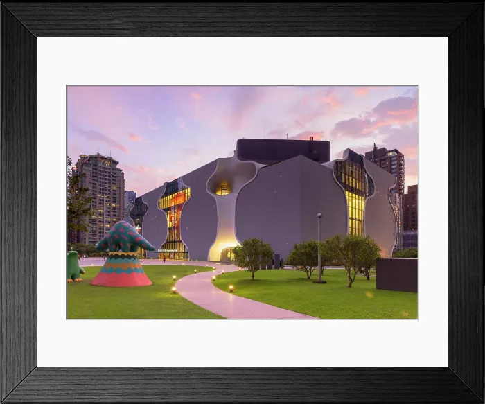 Framed Print : National Taichung Theatre at sunset, Taichung, Taiwan Framed Print : National Taichung Theatre at sunset, Taichung, Taiwan