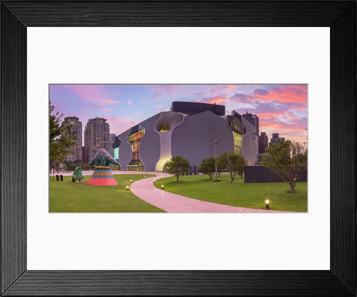 Framed Print : National Taichung Theatre at sunset, Taichung, Taiwan Framed Print : National Taichung Theatre at sunset, Taichung, Taiwan
