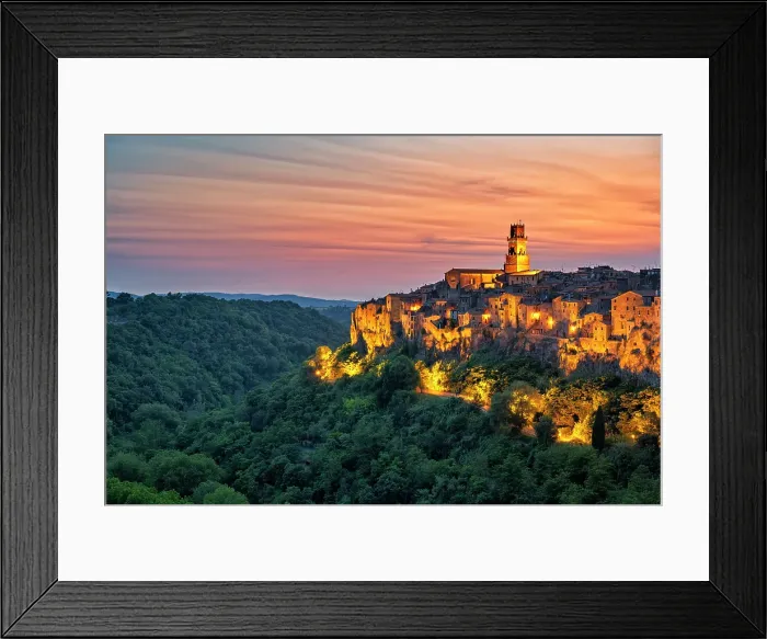 Framed Print : Pitigliano, Grosseto province, Tuscany, Italy Dusk in Pitigliano Framed Print : Pitigliano, Grosseto province, Tuscany, Italy Dusk in Pitigliano