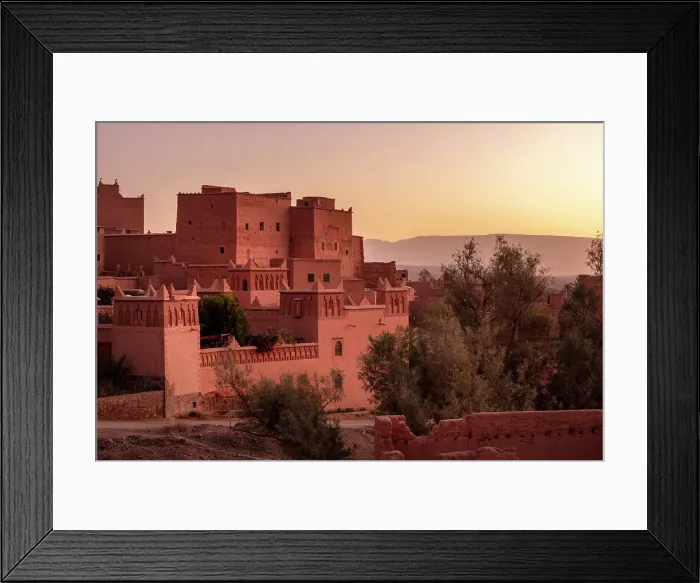 Framed Print : Old kasbahs at dawn, Nkob, Morocco Framed Print : Old kasbahs at dawn, Nkob, Morocco